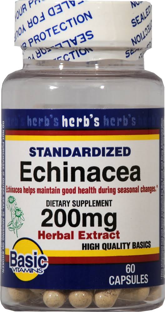 Basic Vitamins Echinacea 200mg - 60 Tabs