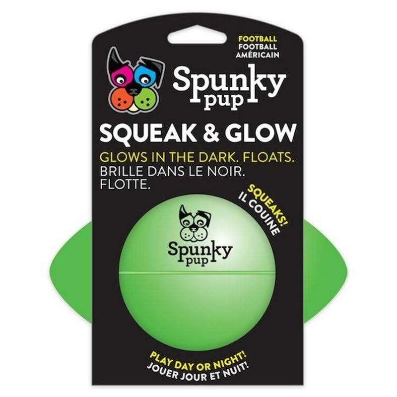 American Squeak and Glow Football Dog Toy