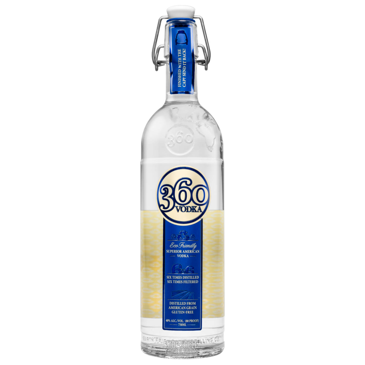 360 Vodka - 750ml, 12 Pack