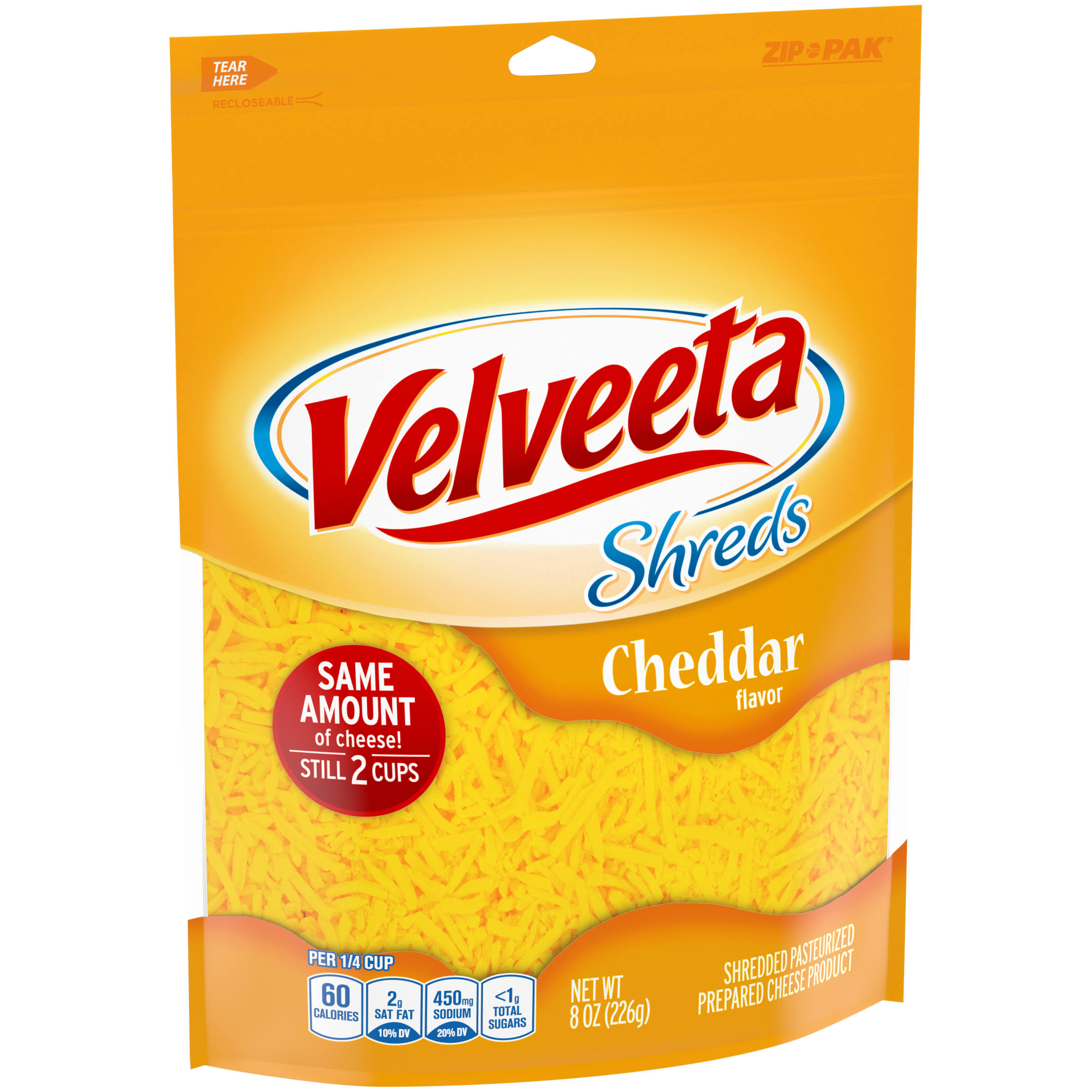 Velveeta Shreds Cheese - Cheddar, 8oz