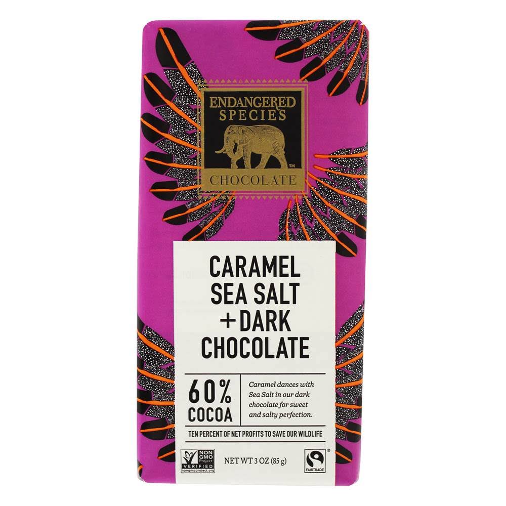 Endangered Speicies Natural Dark Chocolate With Caramel & Sea Salt - 85g