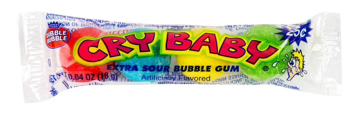 Cry Baby Extra Sour Bubble Gum - 18g