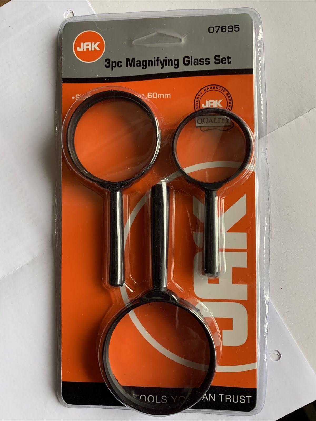 Jak Magnifying Glass Set - Assorted Sizes - Pack of 3
