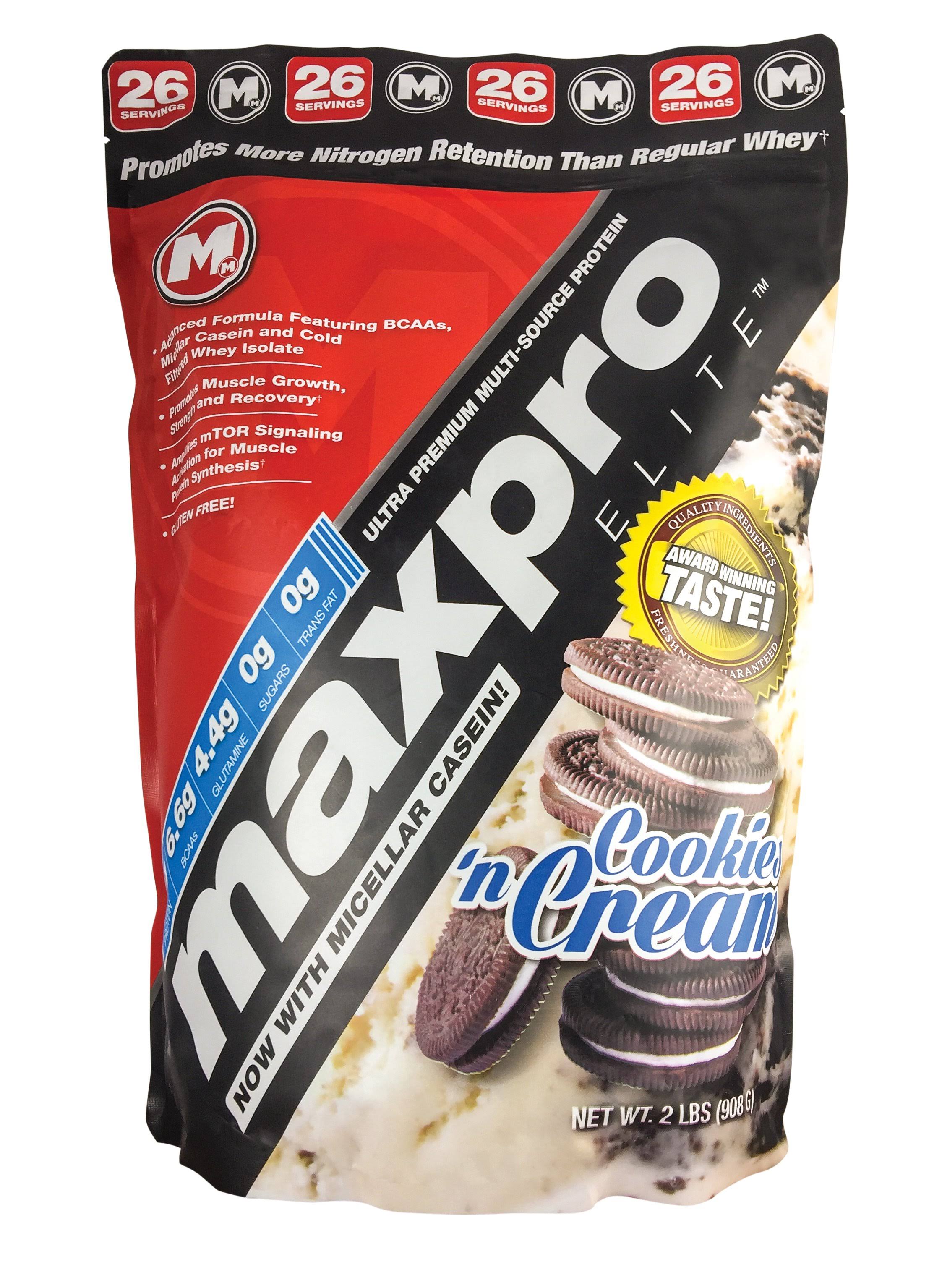 Max Muscle MaxPro Elite Protein - Cookies n' Cream, 2lbs