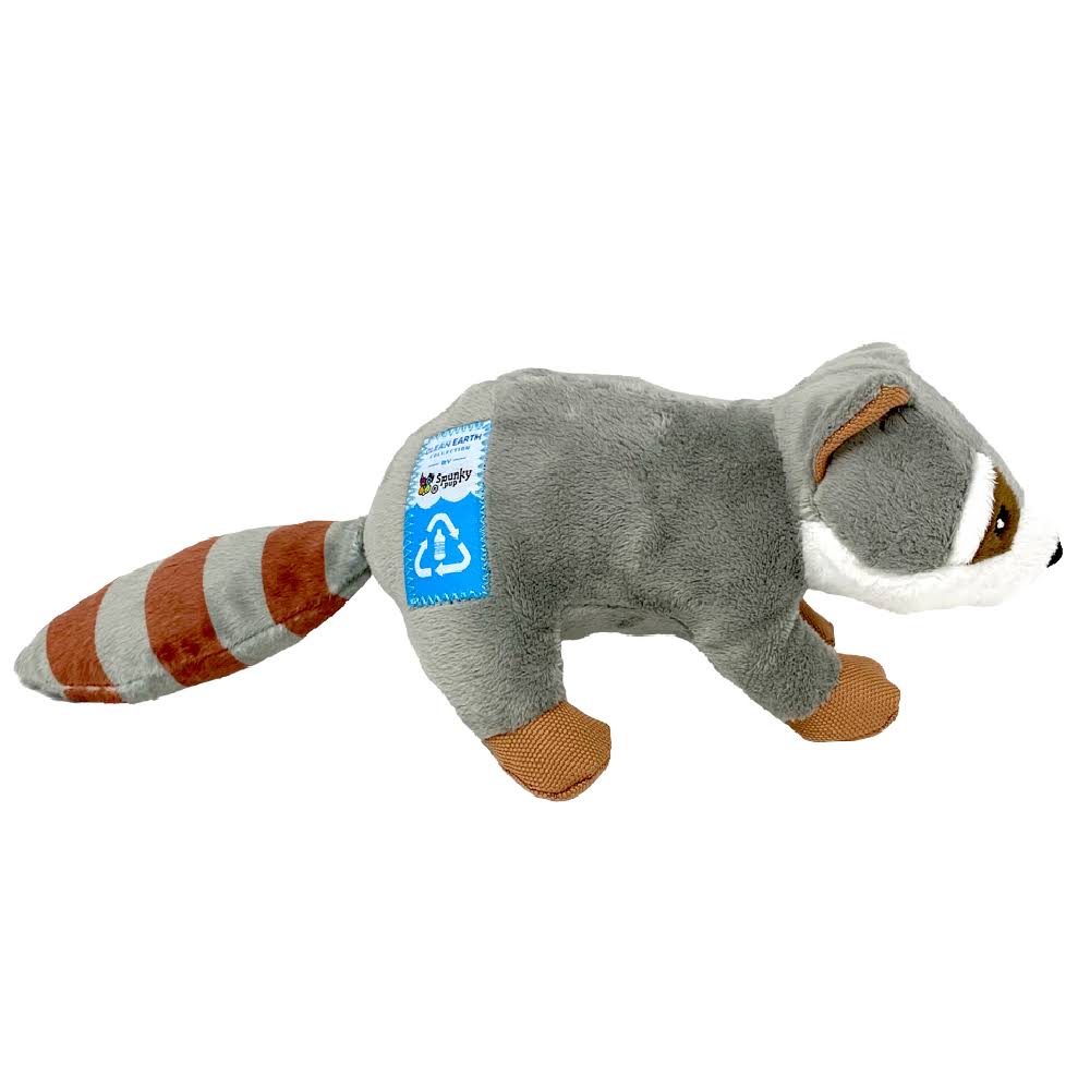 Spunky Pup Clean Earth Plush Raccoon Dog Toy - Large