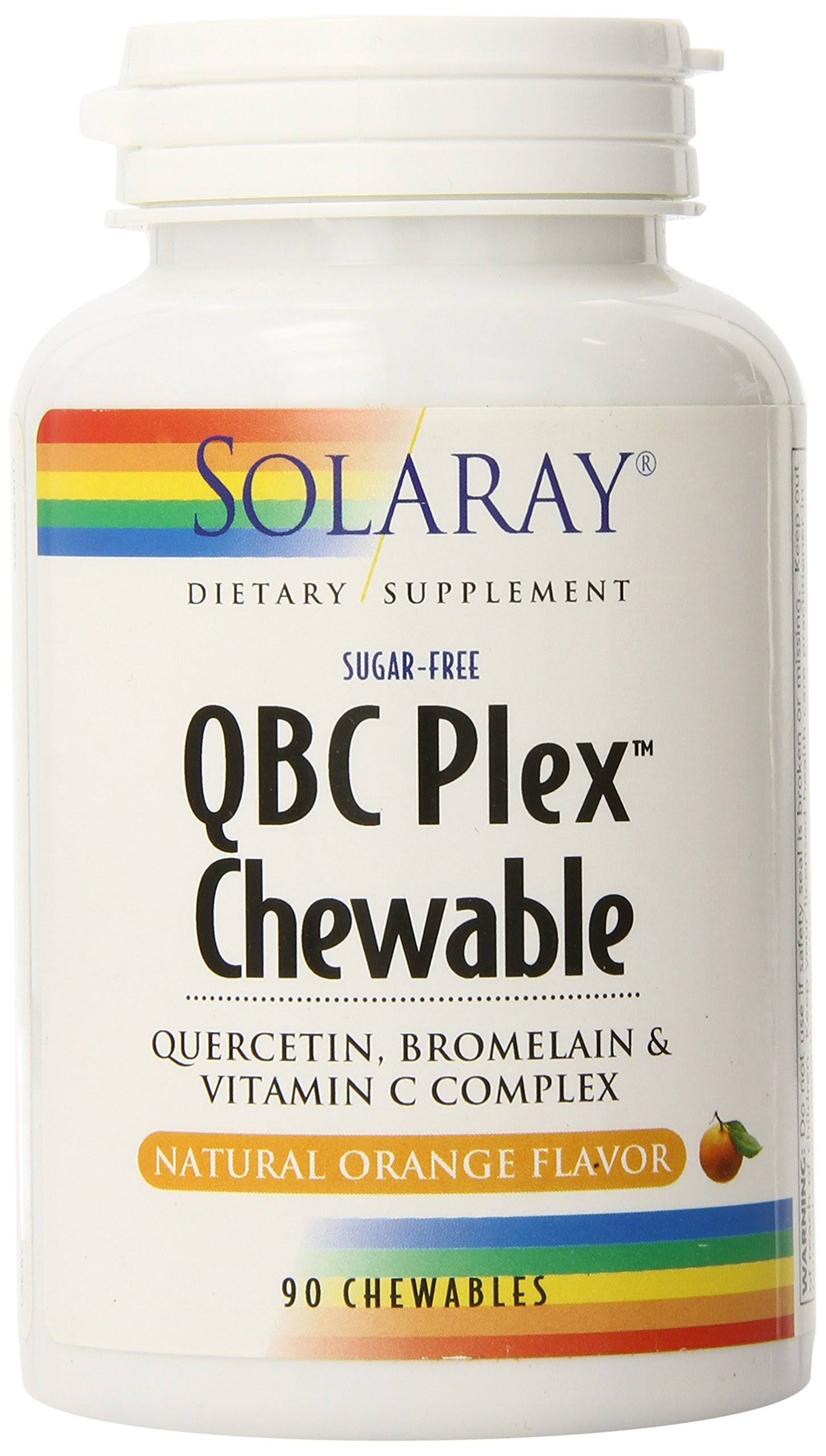 Solaray Qbc Plex Chewable Dietary Supplement - 90 Chewables, Orange