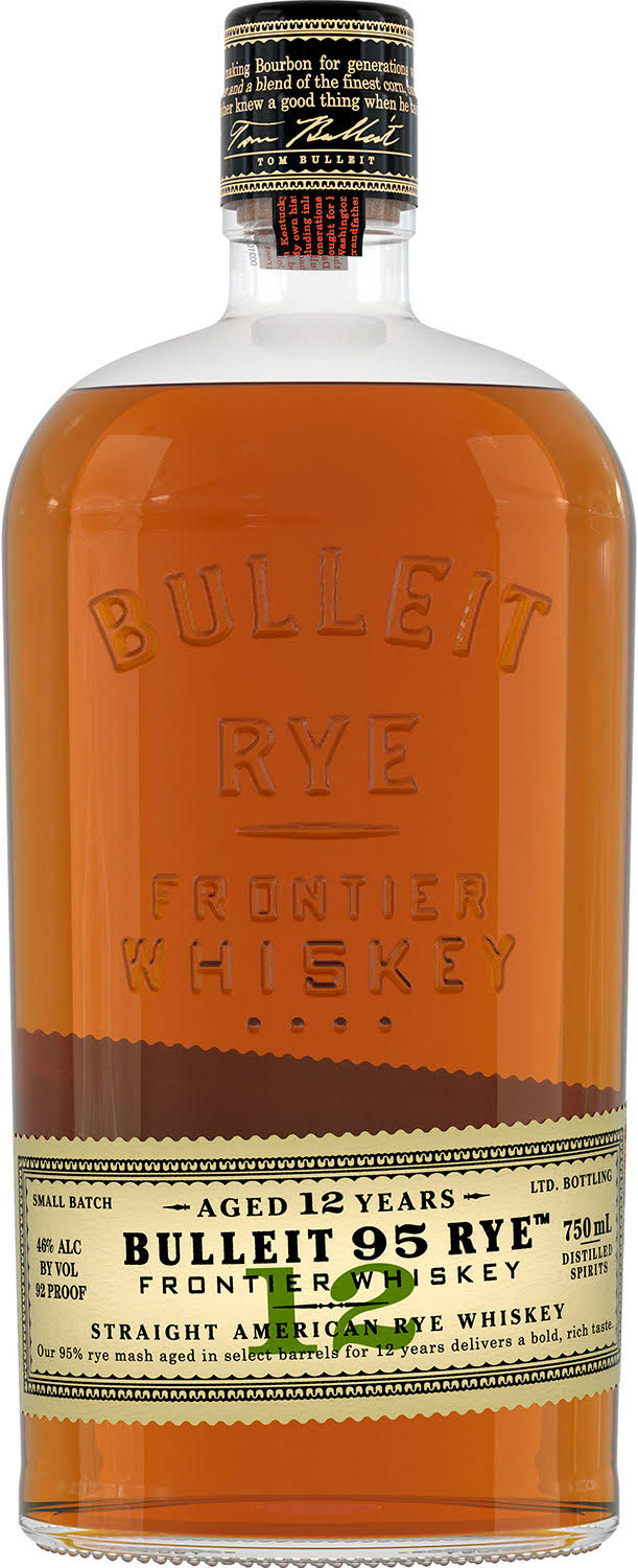 Bulleit 95 Rye Whiskey, Straight American Rye - 750 ml