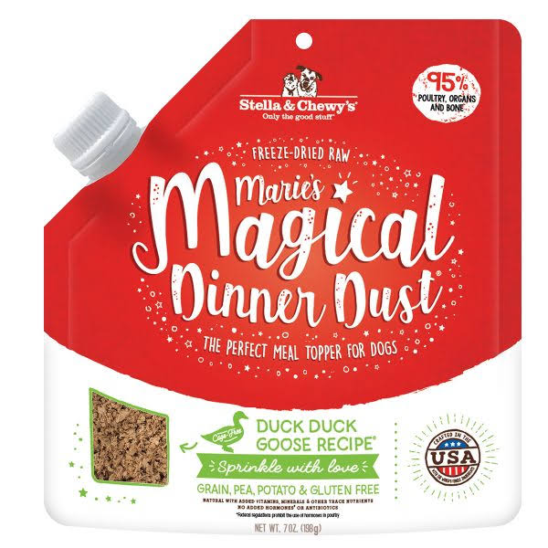 Stella & Chewy's Marie’s Magical Dinner Dust Duck, Duck, Goose Dog Food Topper, 7 oz. Bag, MMDDD-7