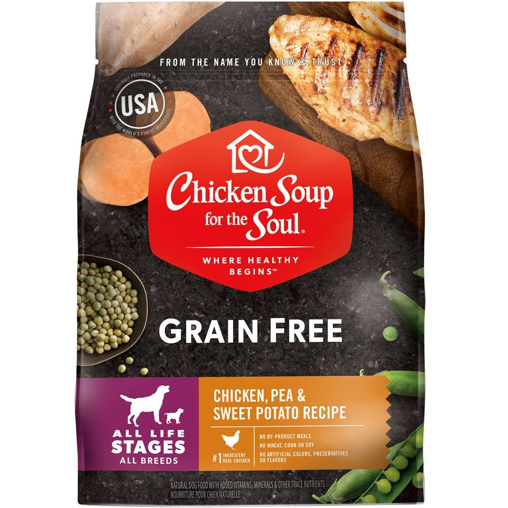 Chicken Soup for The Soul Grain Free Chicken Pea Sweet Potato Dry Dog Food, 10 lb
