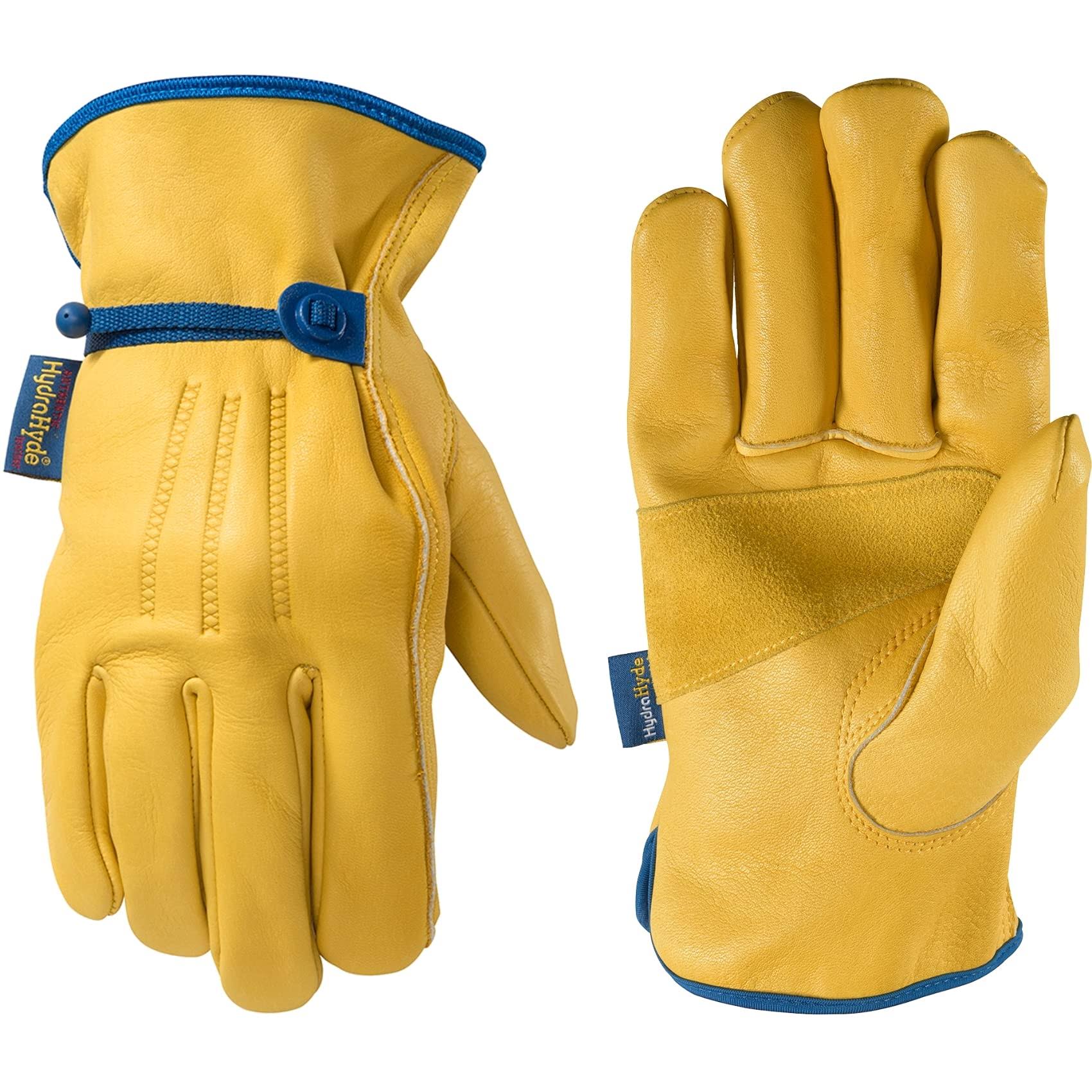 Wells Lamont 1168XL Work Gloves, Men's, L, 10 to 10-1/2 in L, Keystone Thumb, Slip-On Cuff, Cowhide Leather