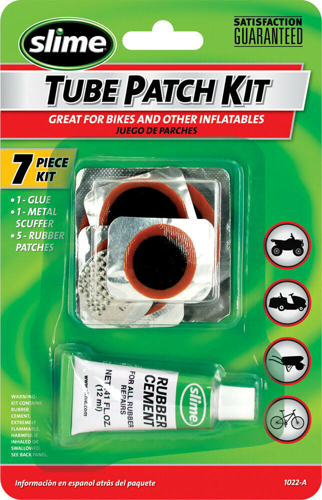 Slime 1022-A Rubber Tube Patch Kit - with Glue, 7pcs