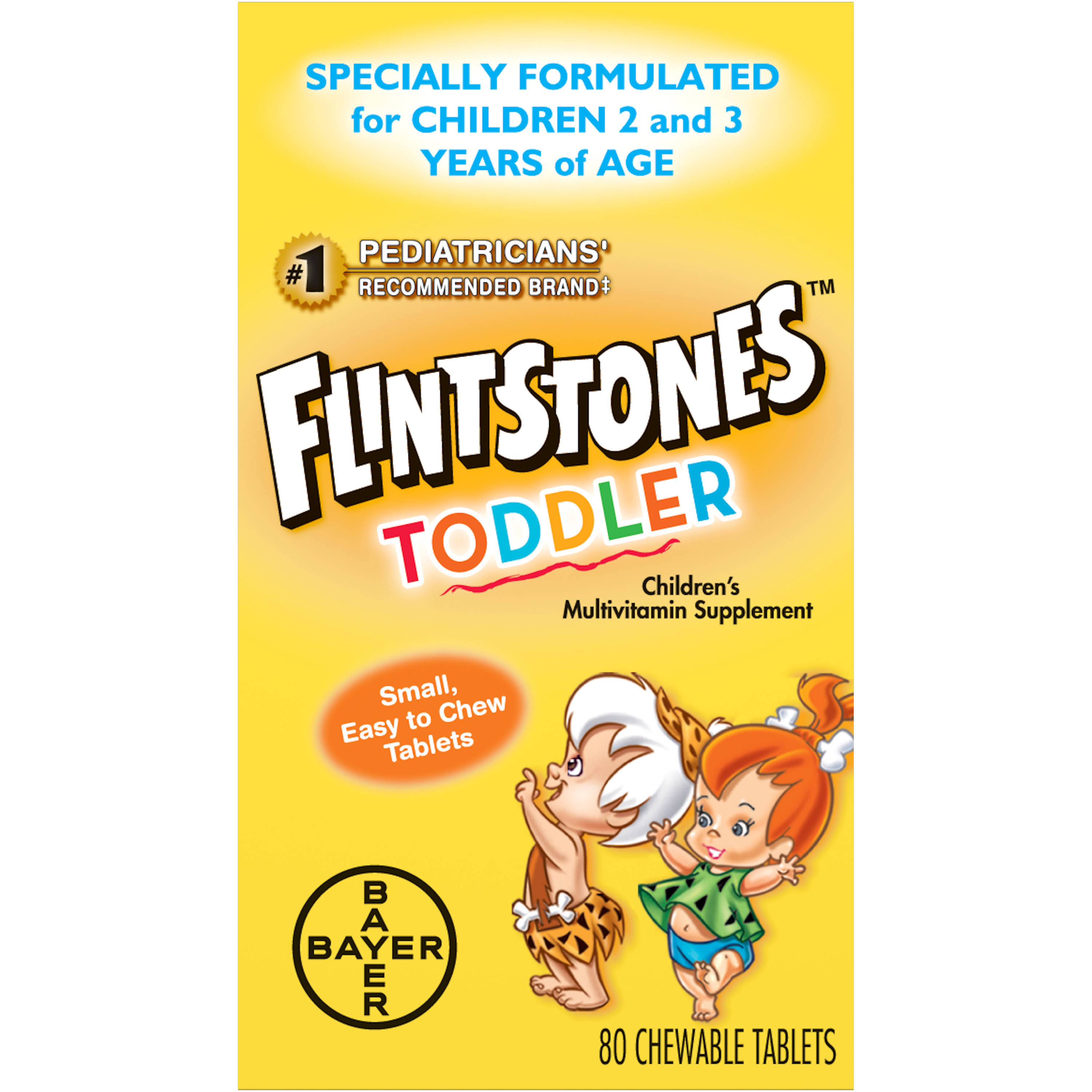 Bayer Flintstones Toddler Chewable Supplement - 80pk
