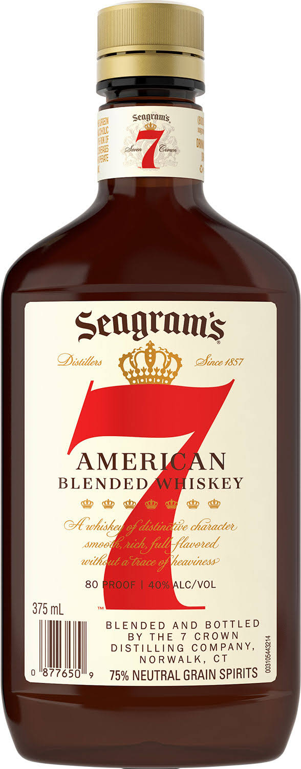 Seagrams Whiskey, Blended, American - 375 ml
