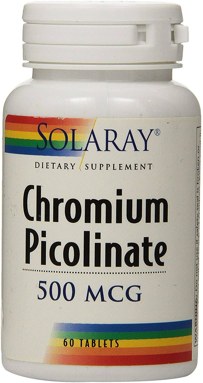 Solaray Chromium Picolinate 500mcg Tablets - x60