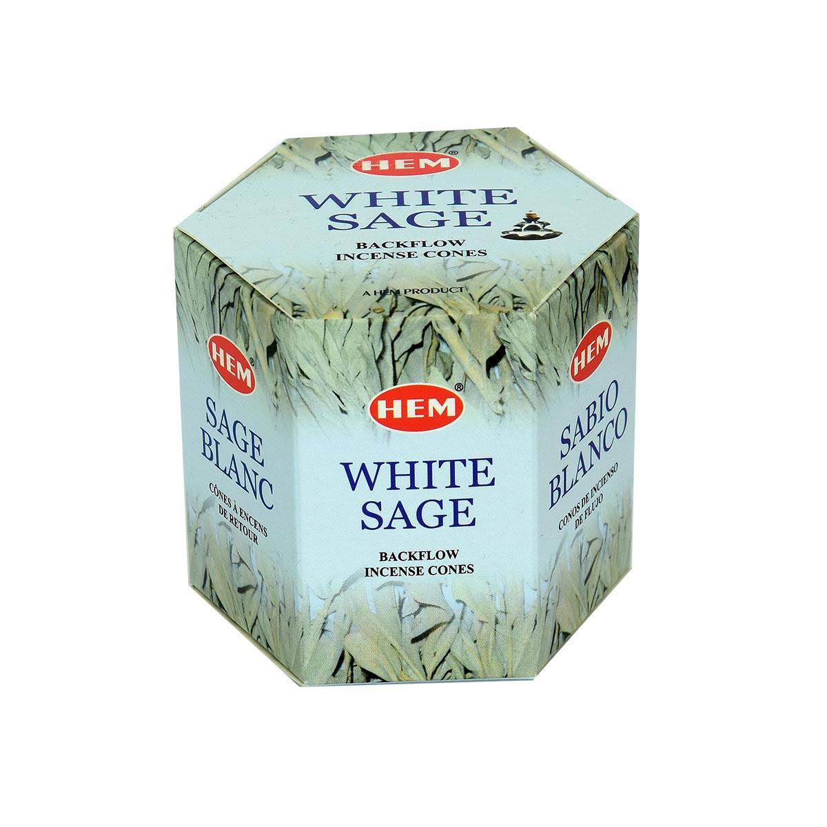 Hem - White Sage Backflow Incense Cones