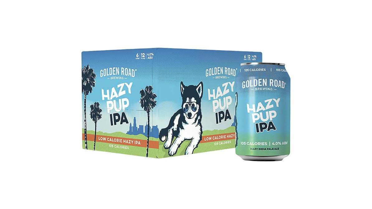 Golden Road Ride On Beer, IPA, 10 Hop Hazy - 6 pack, 12 fl oz cans