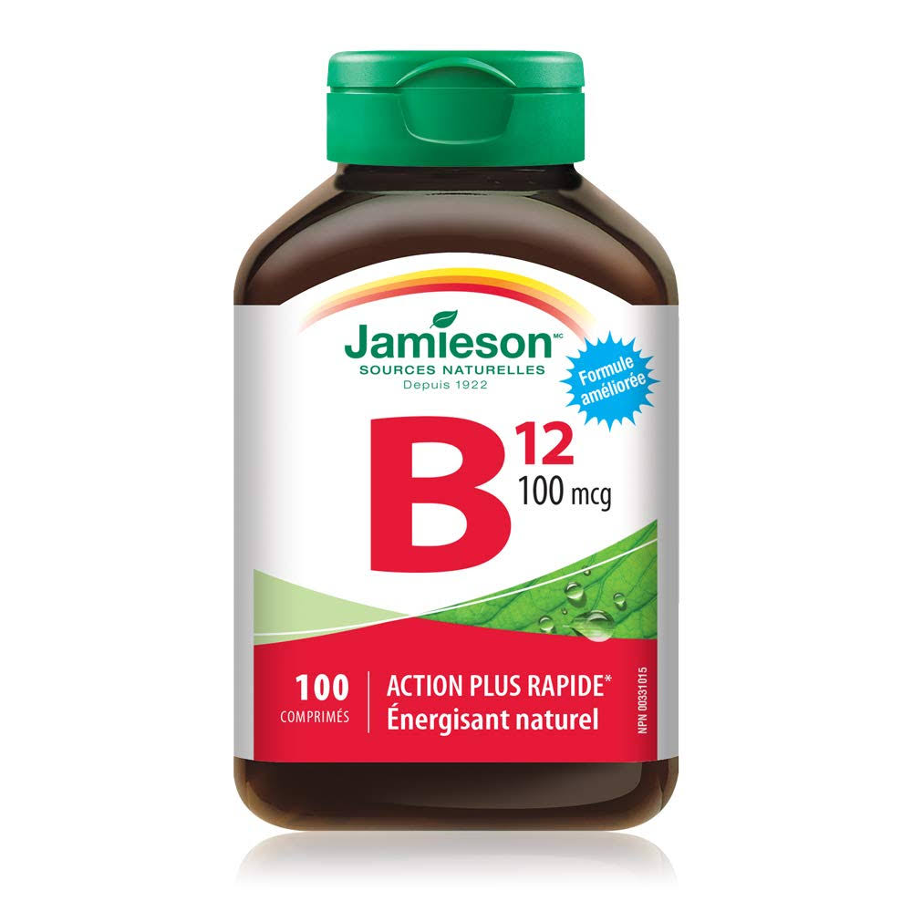 Jamieson B12 100 MCG (Methylcobalamin), 100 Tablets