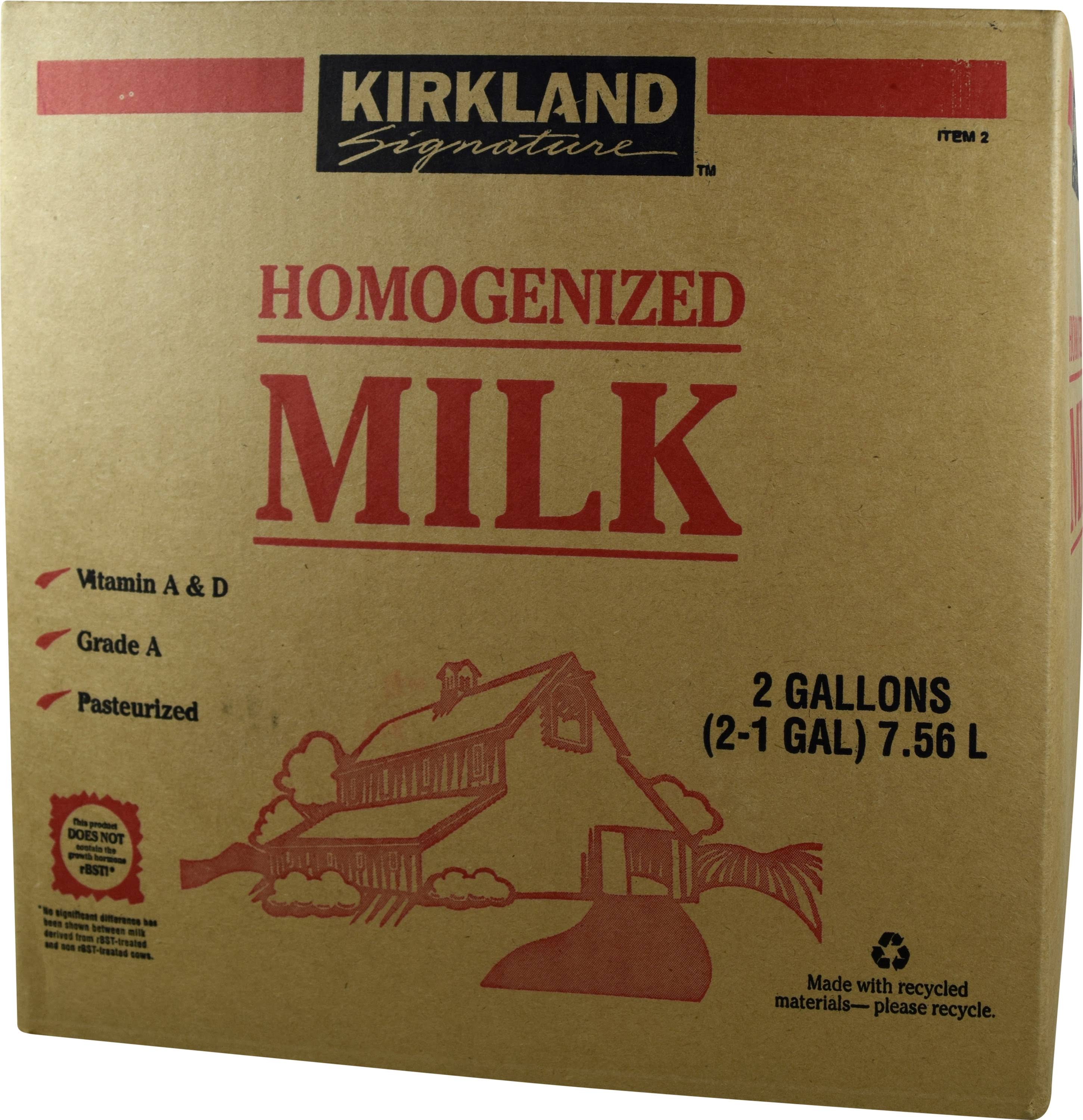 Kirkland Homogenized Milk - 2 pack, 1 gal each