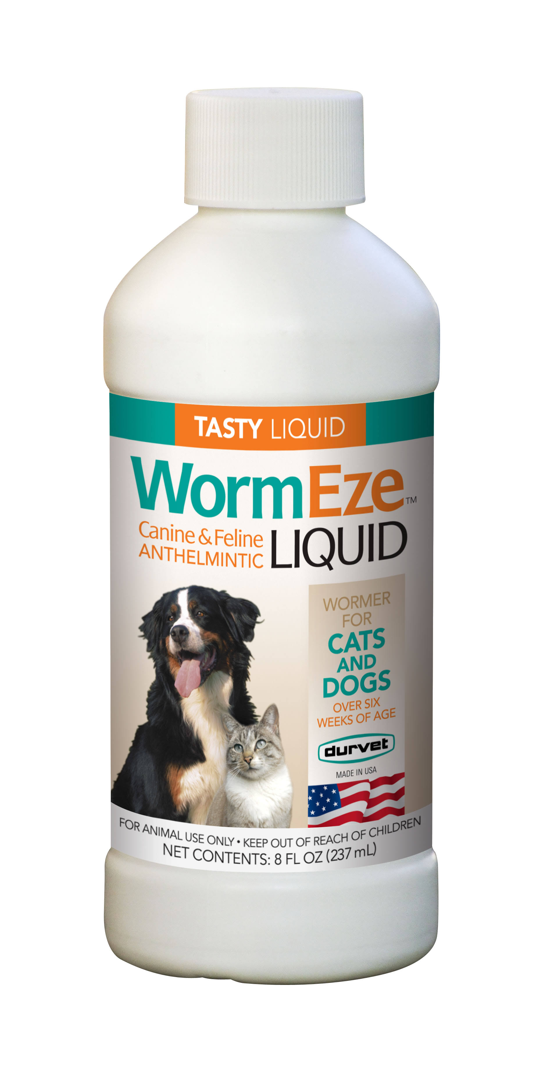 Durvet WormEze Liquid Canine & Feline Antihelmintic Liquid - 8oz