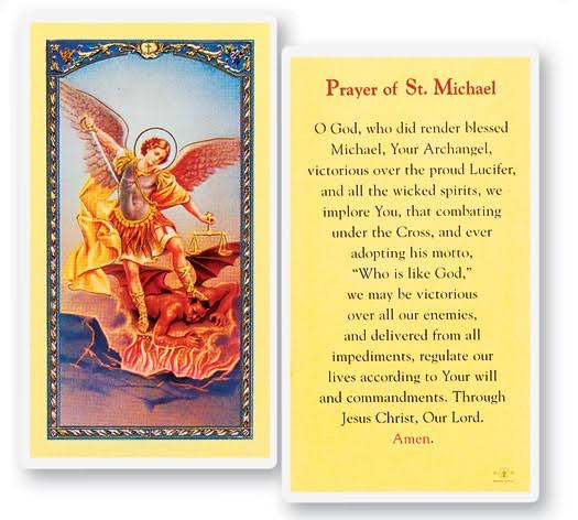 Prayer to St. Michael Laminated Prayer Card