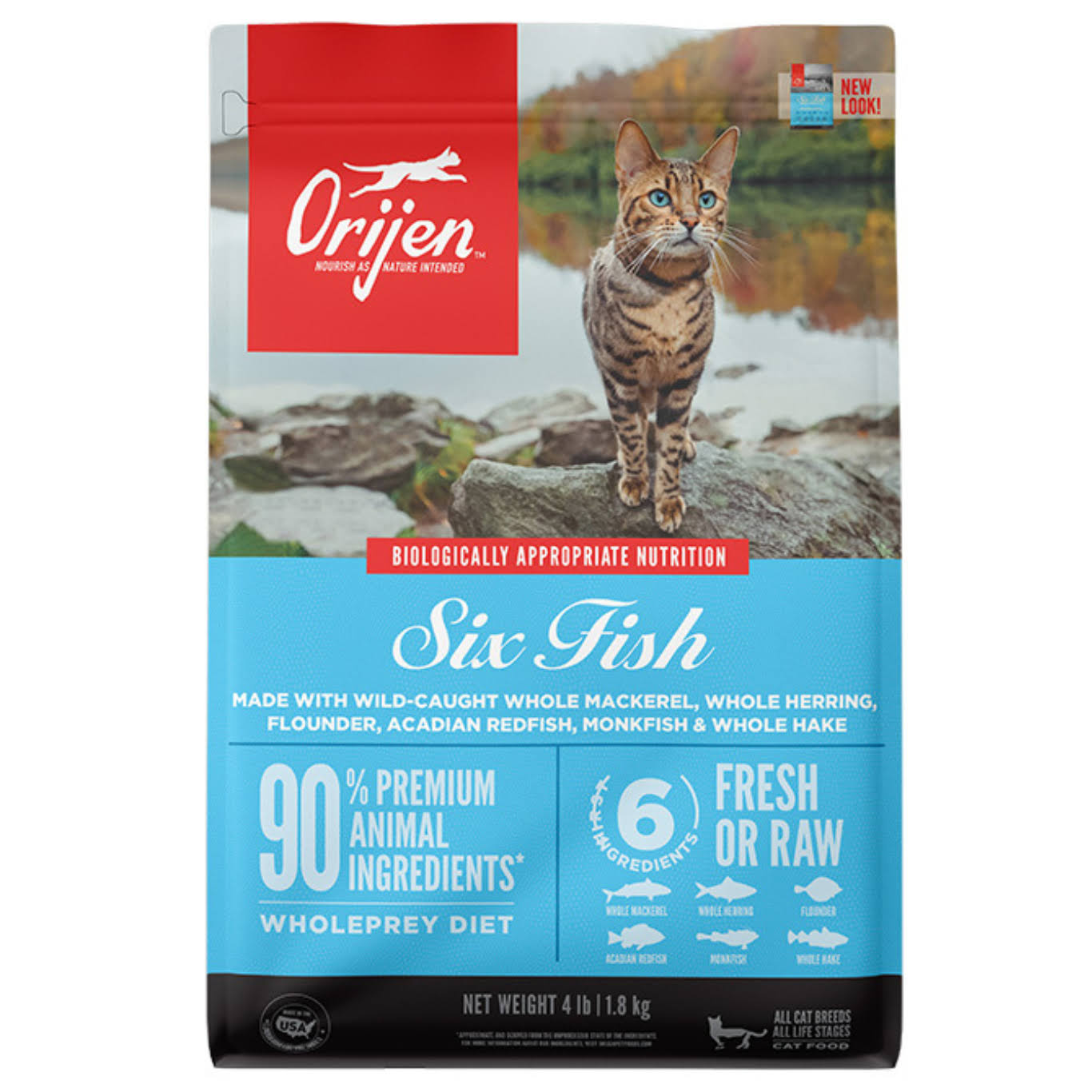 Orijen Six Fish Dry Cat Food, 4 lb