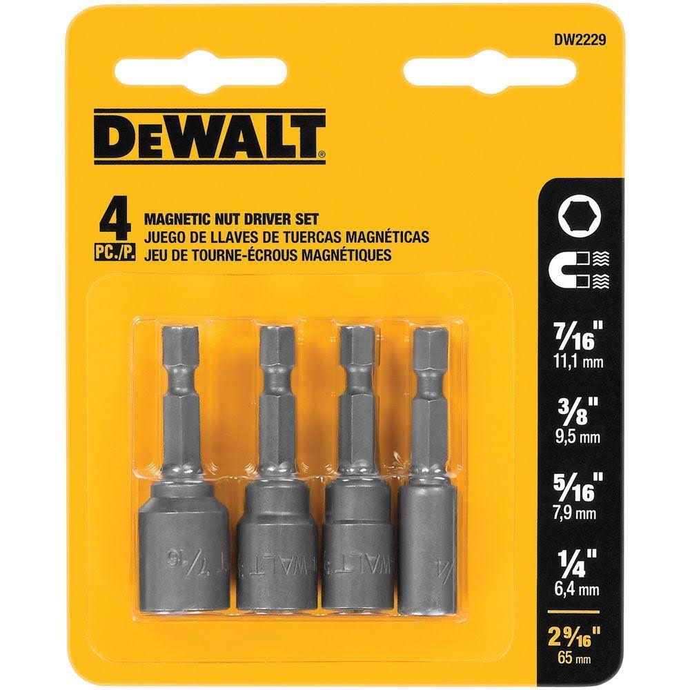 Dewalt DW2229 Magnetic Nut Driver Set - 4 Pack