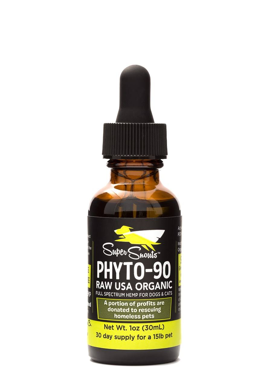 Super Snouts Phyto 90-mg Raw USA Organic FS Oil for Dogs & Cats, 1-oz