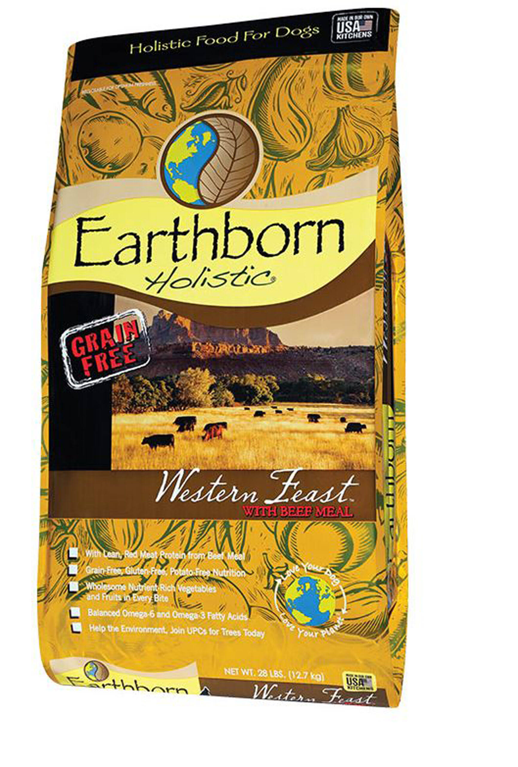 Earthborn Holistic Western Feast Grain Free Dog Food, 28 lb