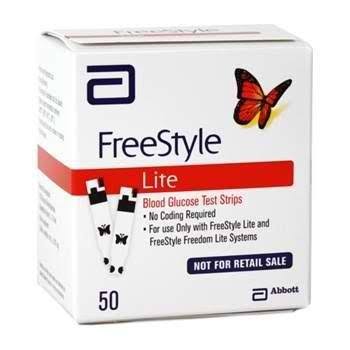 Abbott FreeStyle Lite Blood Glucose Test Strips - 50 Pack
