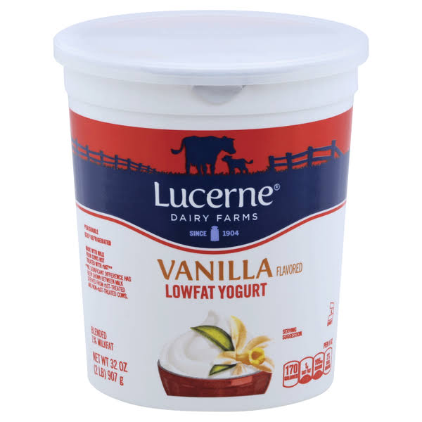 Lucerne Yogurt, Low Fat, Vanilla, 1% Milkfat - 32 oz