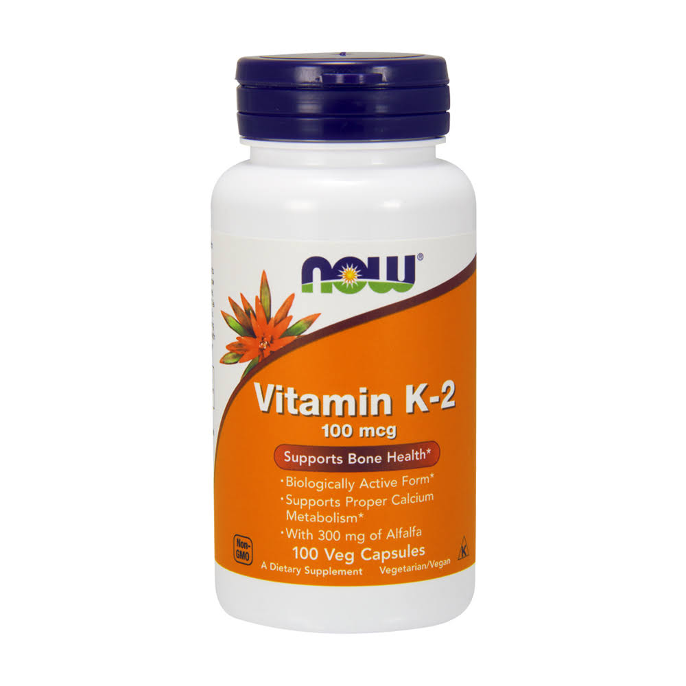 Now Foods Vitamin K-2 - 100mcg, 100 Vegetarian Capsules