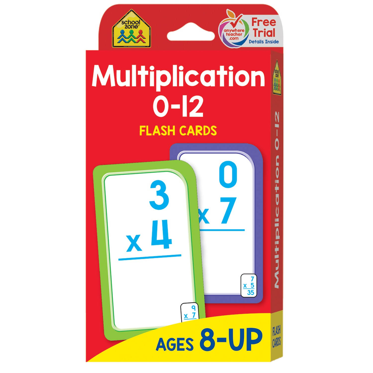 Multiplication 0-12 Flash Cards - 3 Set