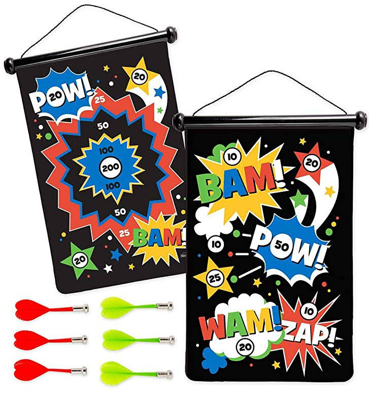 HearthSong Double-sided Magnetic Target Game - Superhero | HearthSong | Pretend Play