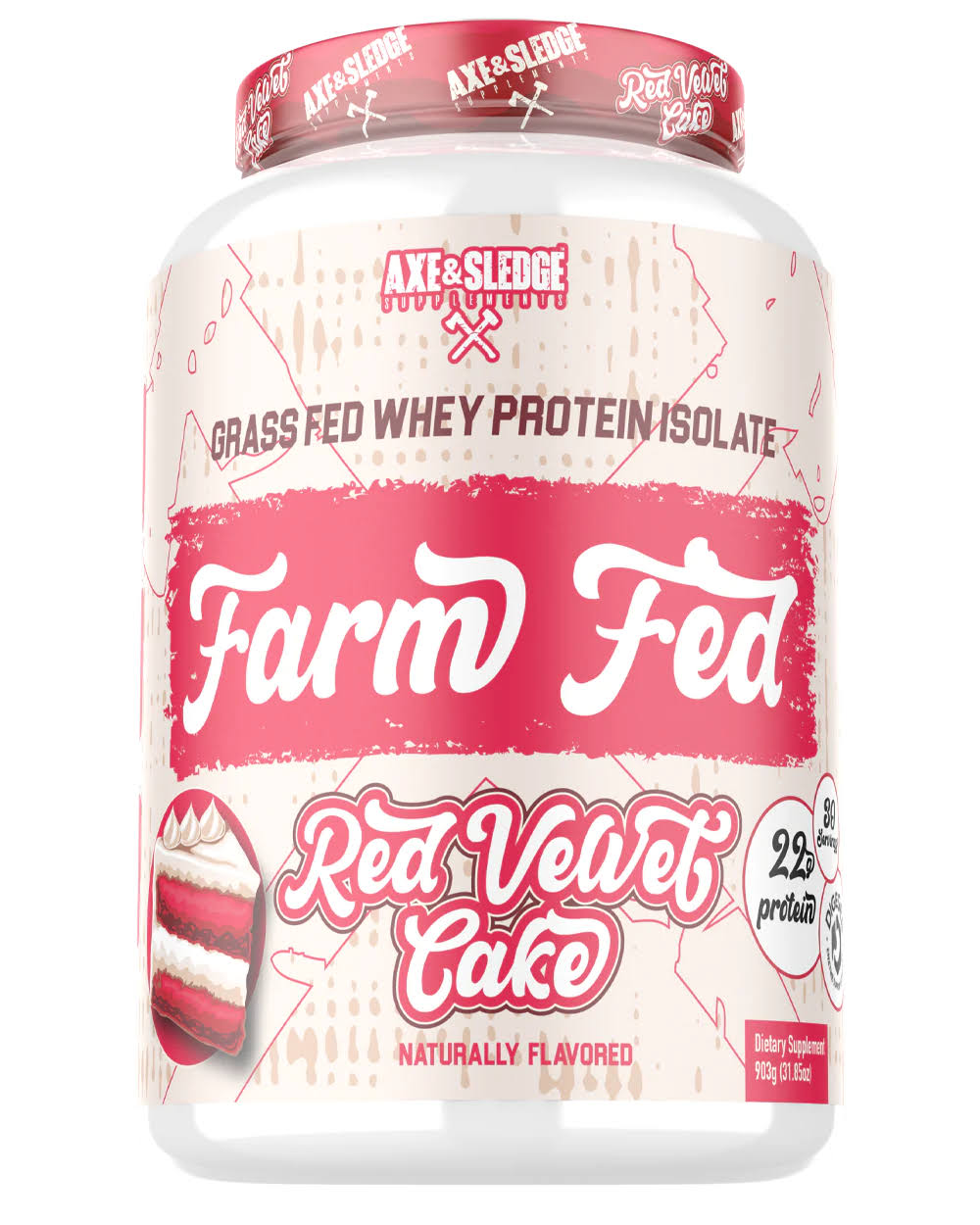 Axe and Sledge Farm Fed Protein Red Velvet Cake