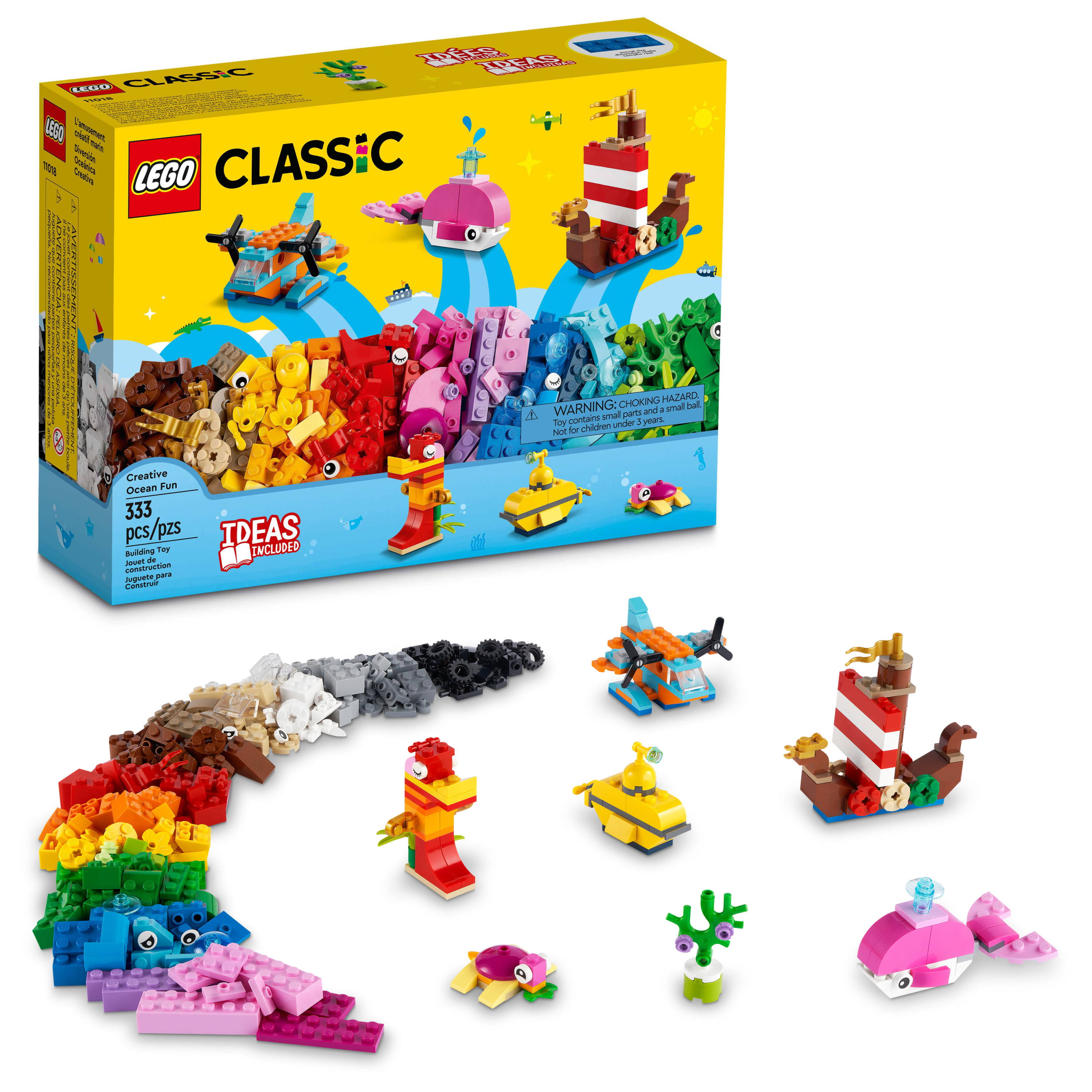 LEGO Classic Creative Ocean Fun 11018 Building Kit; with 6 Mini