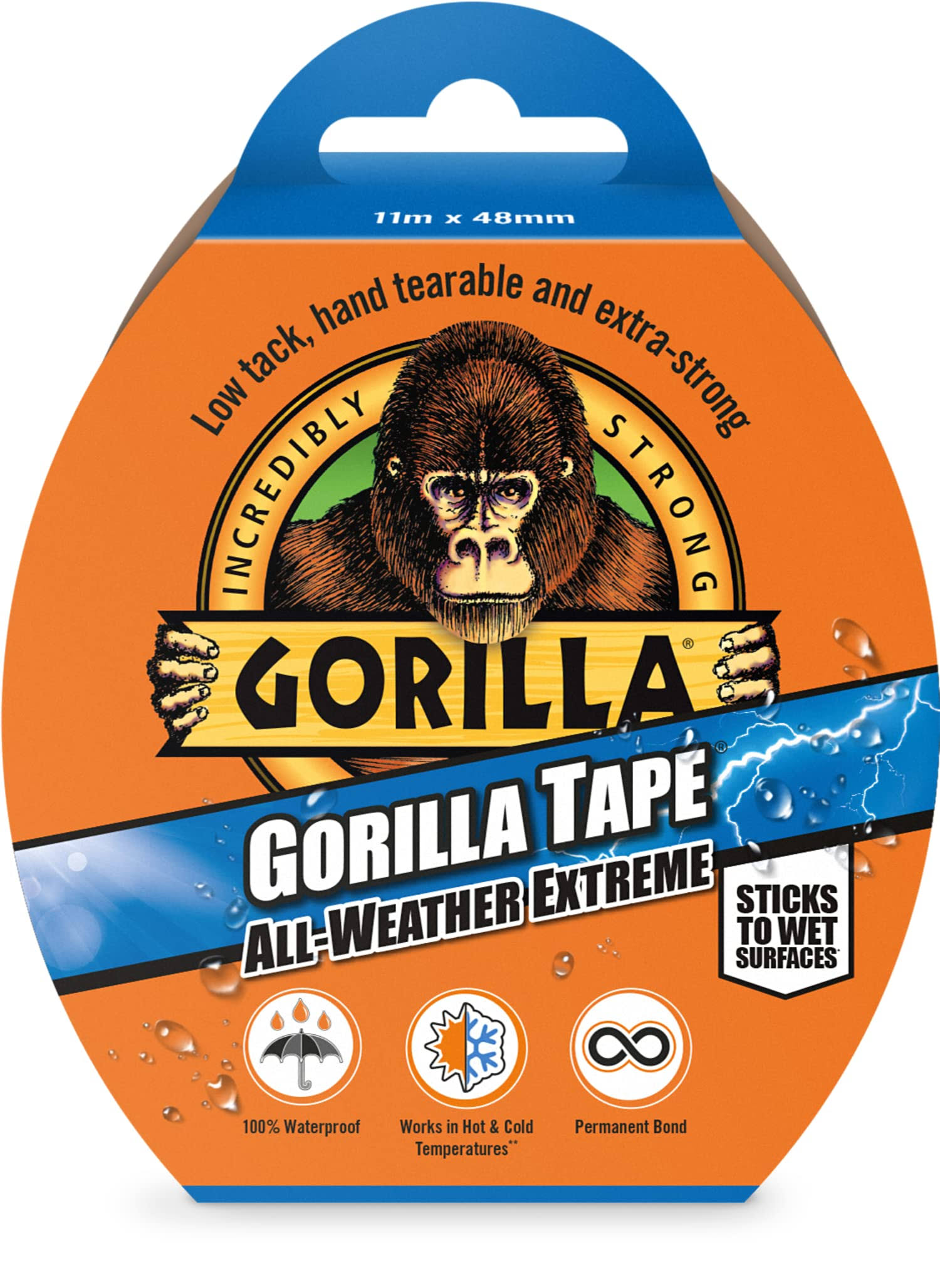 Gorilla 3044020 Tape All Weather Extreme Black 48mm x 11M 3044021