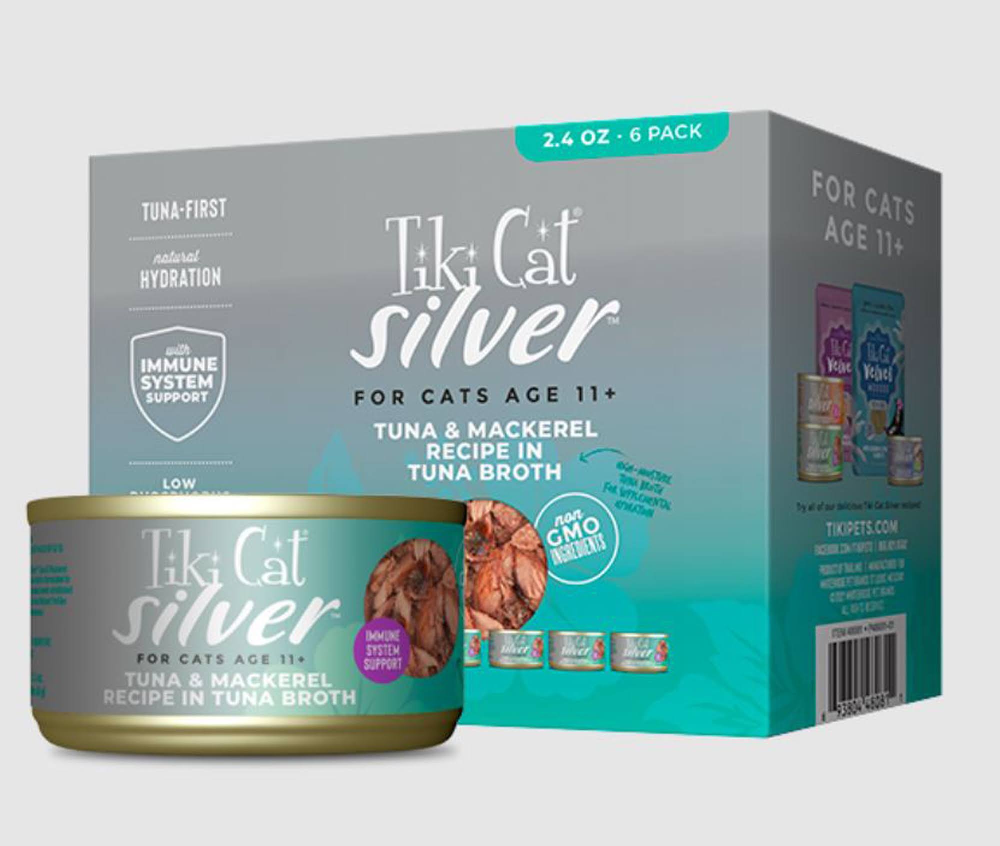Tiki Cat Silver Senior Whole Foods with Tuna & Mackerel Recipe in Tuna Broth