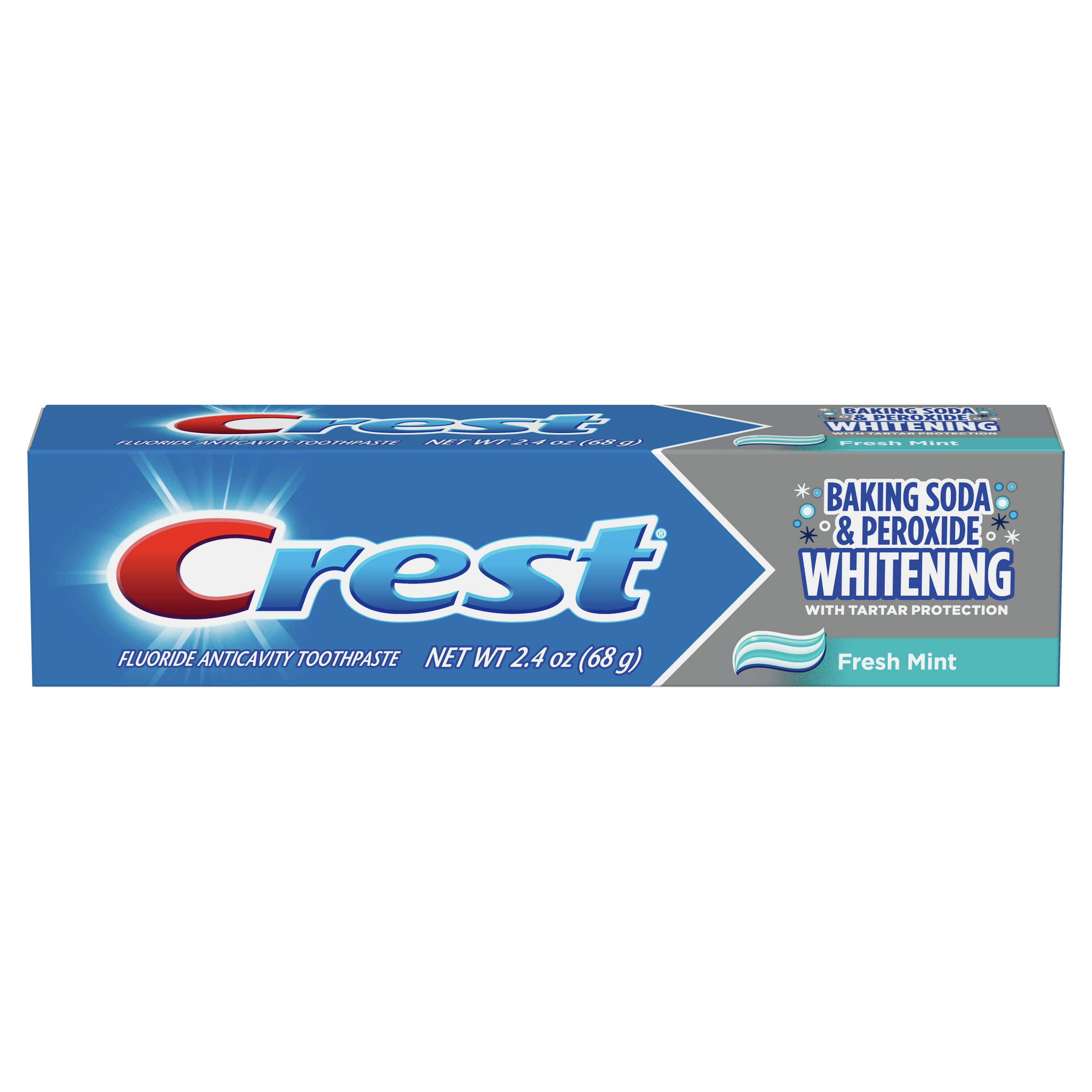 Crest Fluoride Anticavity Toothpaste, Whitening, Baking Soda & Peroxide, Fresh Mint - 2.4 oz