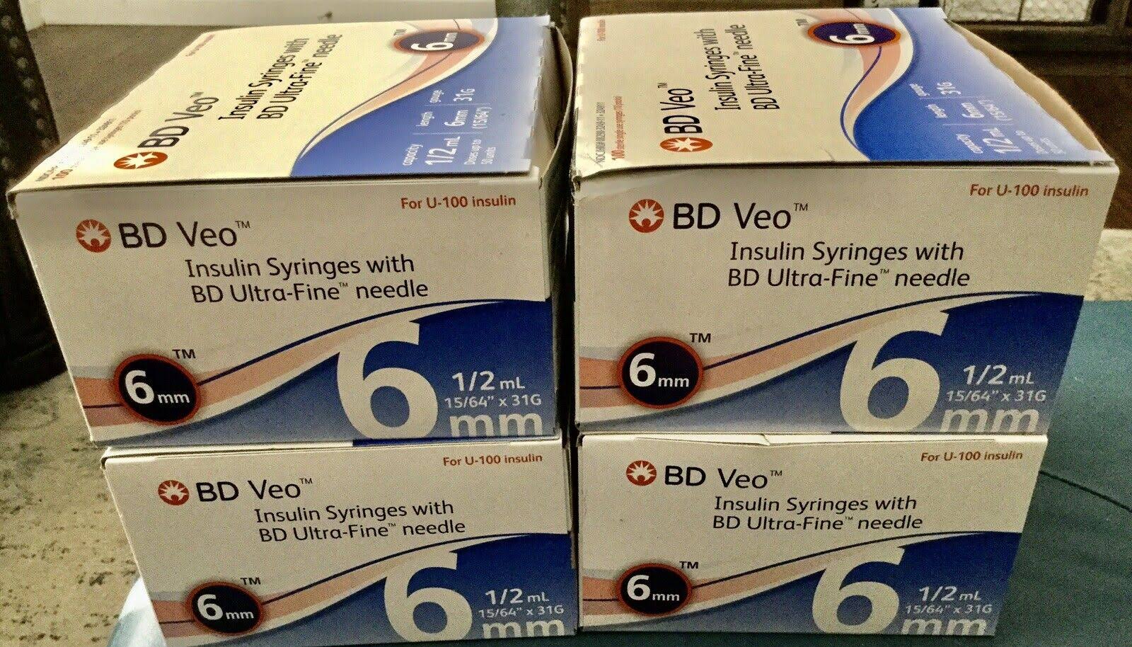 New BD VEO Syringes Ultra Fine Needle Lot of 370 Total