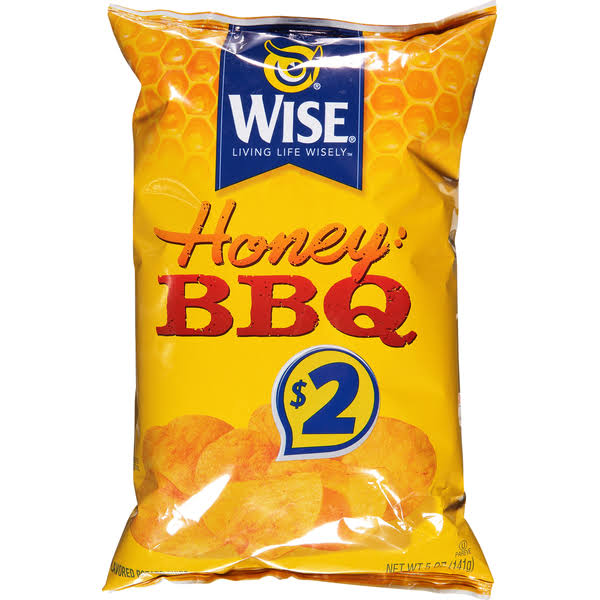 Wise Potato Chips, Honey BBQ - 5 oz