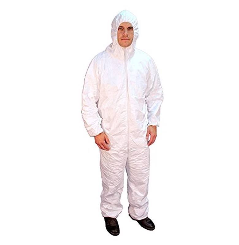 Buffalo Industries 68510 Hooded Polypro Disposable Coverall Size Large