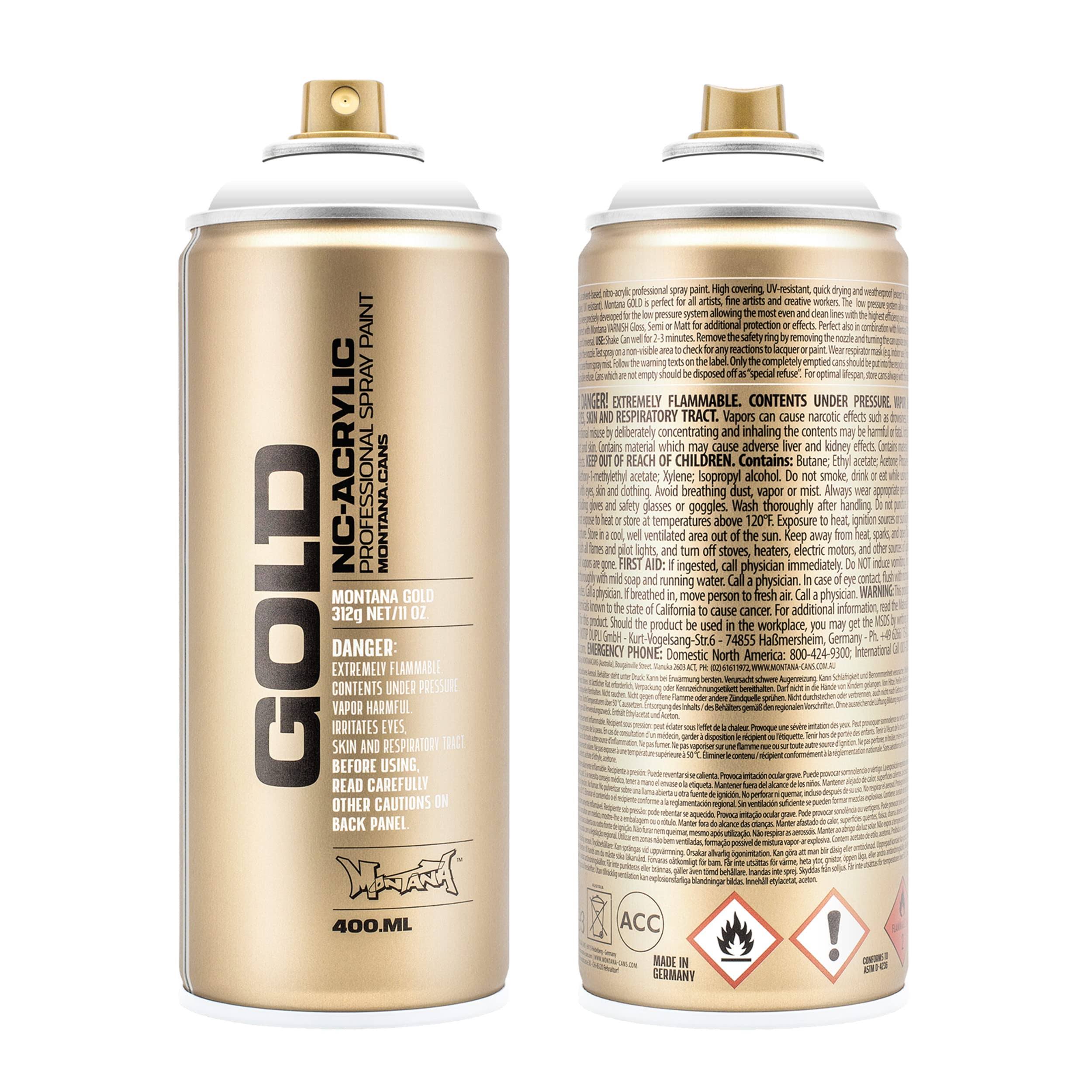 Montana Gold Acrylic Spray Paint - Shock White, 400ml
