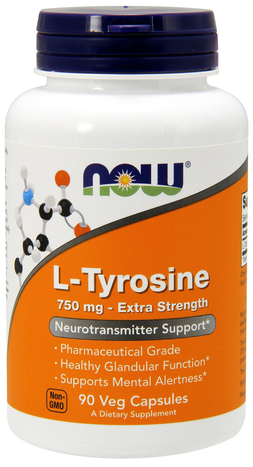 Now Foods L-Tyrosine Dietary Supplement - 90 Capsules