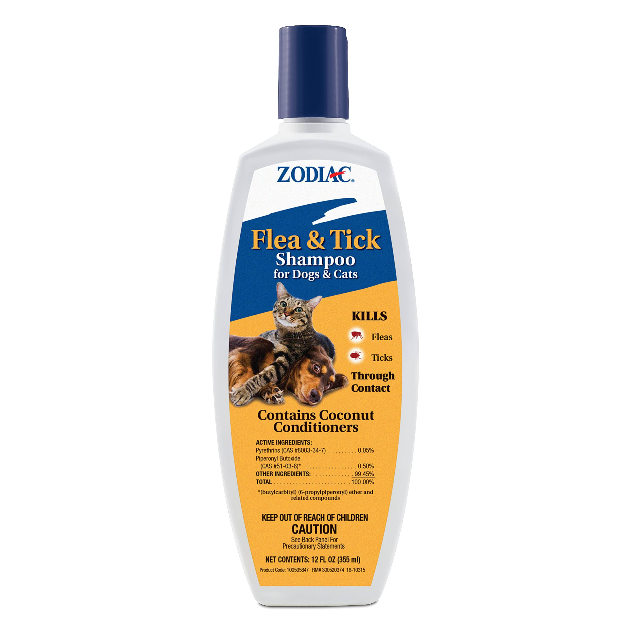 Zodiac Flea and Tick Shampoo for Dogs and Cats - 12oz