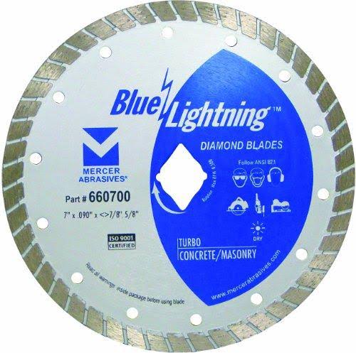 Mercer Industries 660700 Blue Lightning Turbo Diamond Blade, 7-Inch