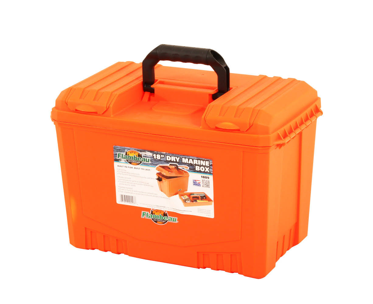 Flambeau Tackle Large Marine Storage Box - Orange, 18" x 12"