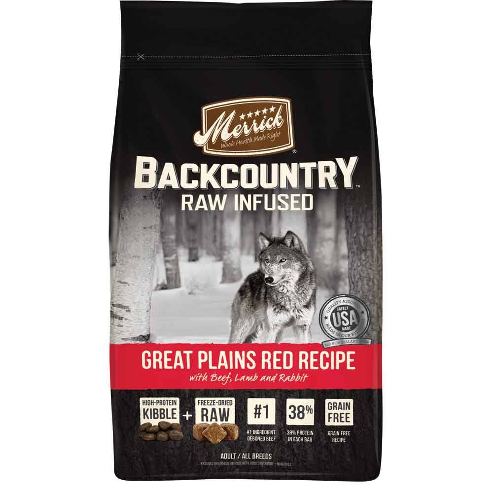 Merrick Backcountry Raw Infused Grain Free Great Plains Red Recipe Dry Dog Food, 20 lbs