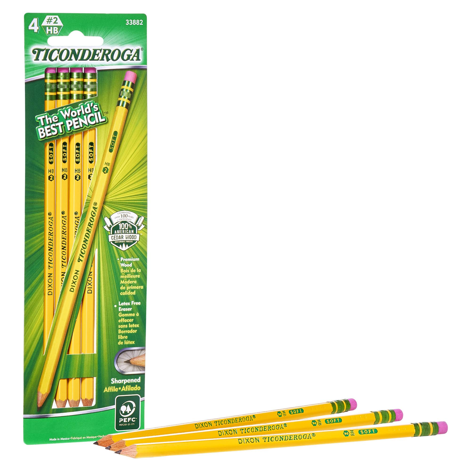 Ticonderoga Pencil - Number 2, HB, x4