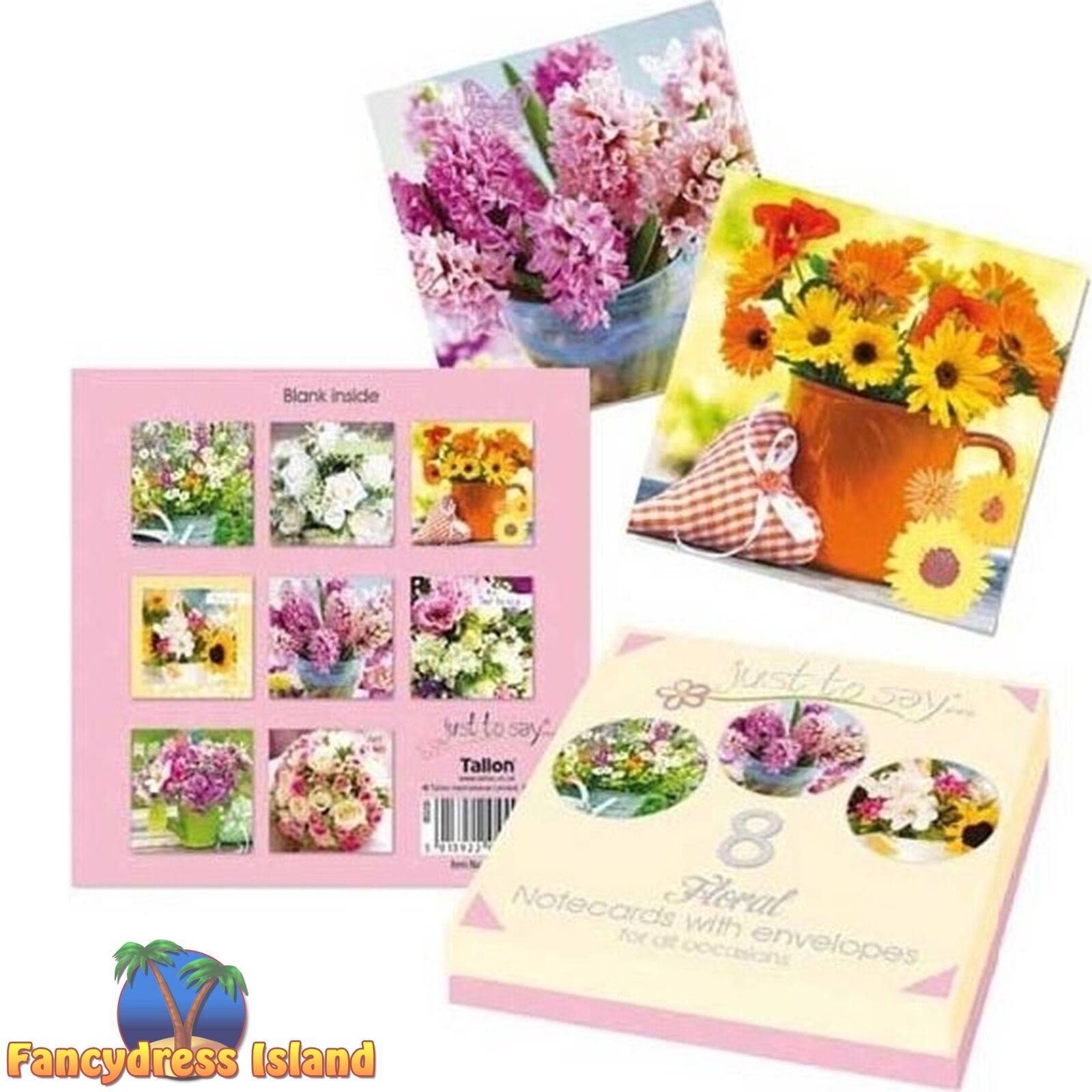 8 Floral Note Cards In Keepsake Box