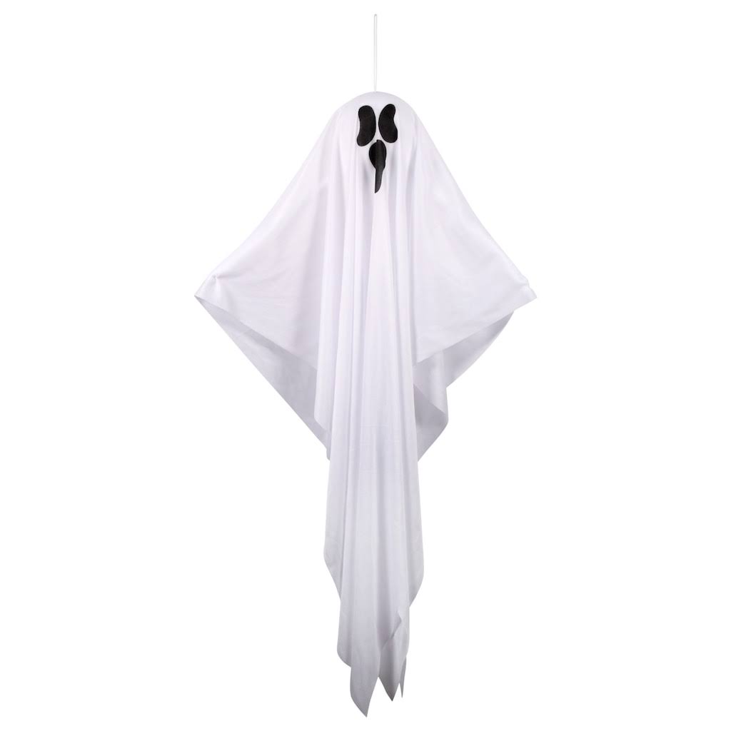 24 Halloween Polyester Hanging Ghosts, 36 x 24" at Dollar Tree